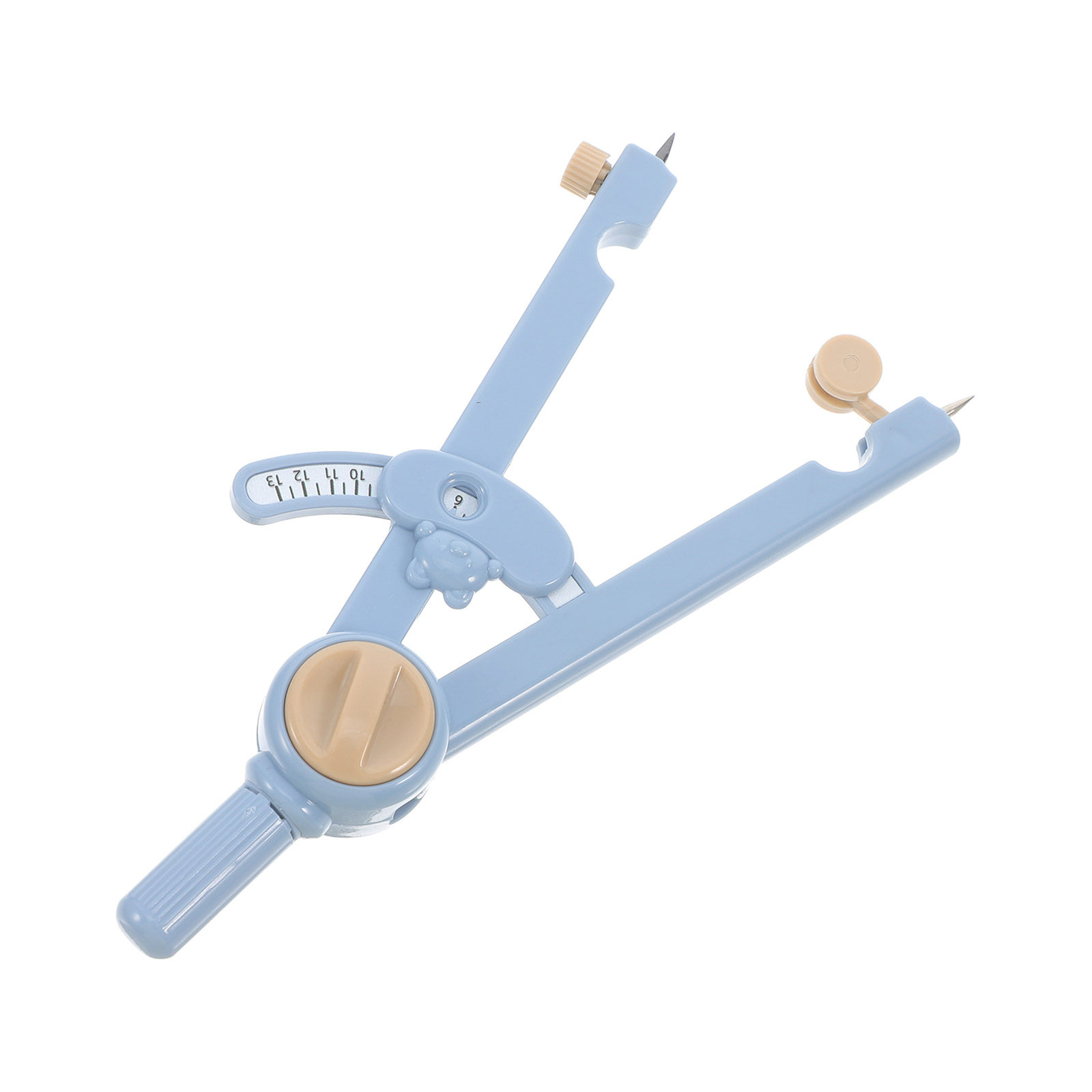 Math Geometry Set With Compass - 1 Set vielseitiges Metall-Zeichenkompass-Set, inklusive Lineal
