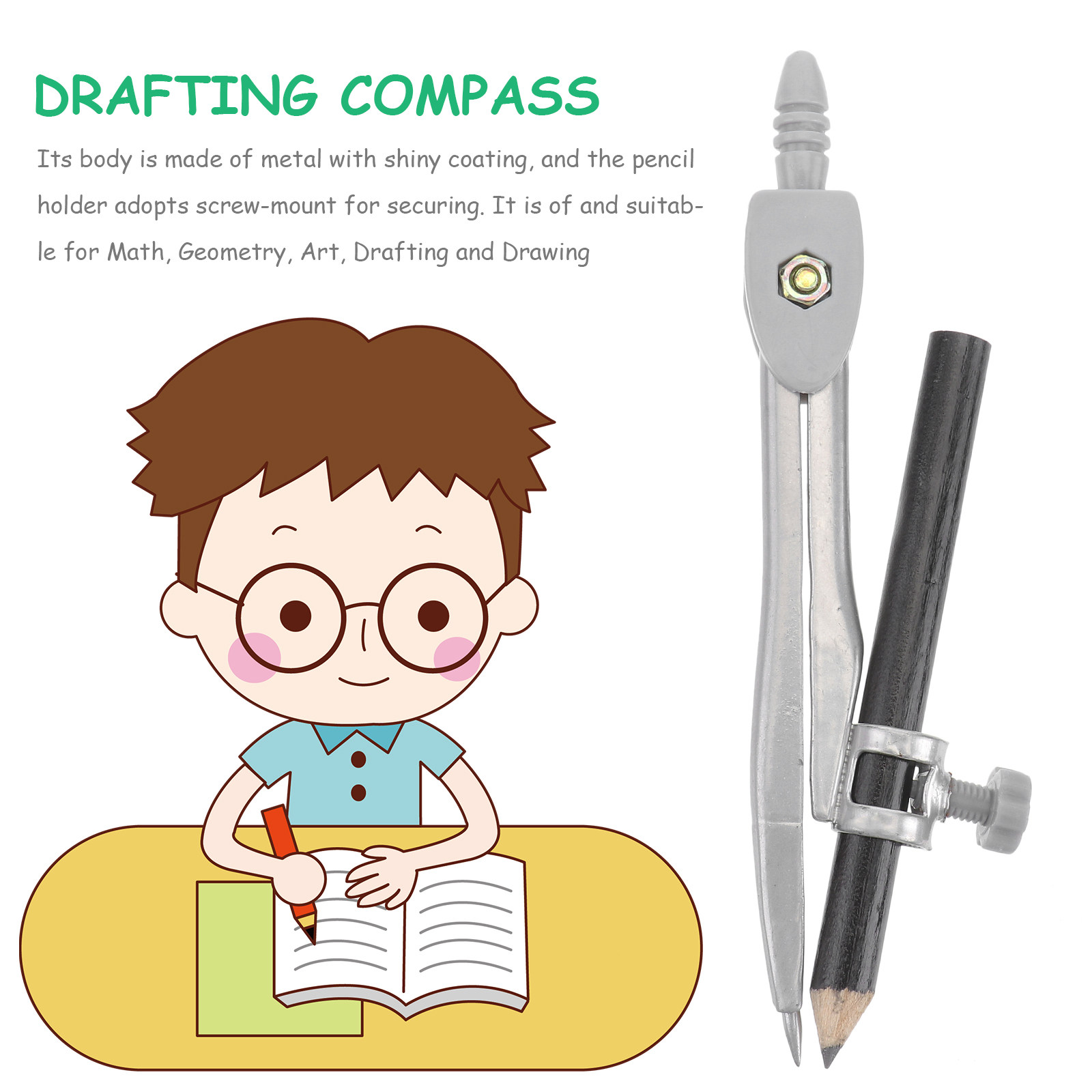Professioneller Kompass, Metal – Math Geometry Set With Compass Bewertung und Preis