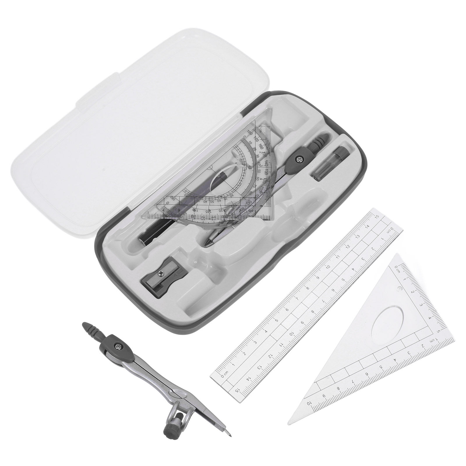 1 Set Geometrie-Zeichenset mit – Math Geometry Set With Compass Bewertung und Preis