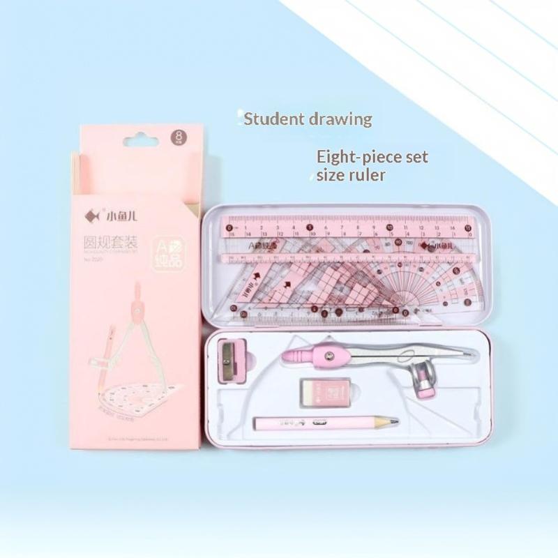 8-teiliges Set mit geometrisch – Math Geometry Set With Compass Bewertung und Preis