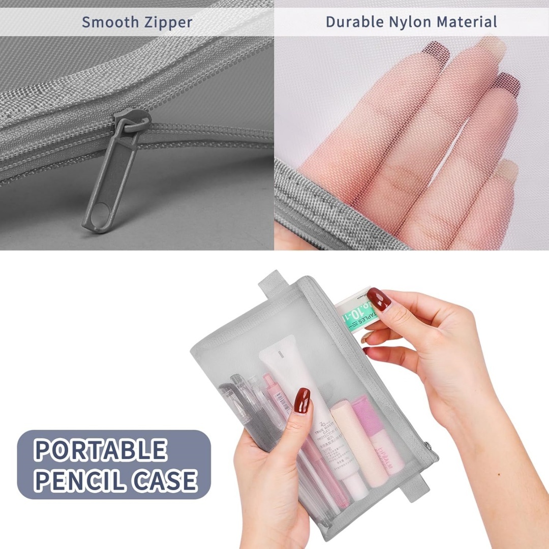 Tragbares Büro-Briefpapier-Beu – Clear Mesh Pencil Pouch For Exam Bewertung und Preis