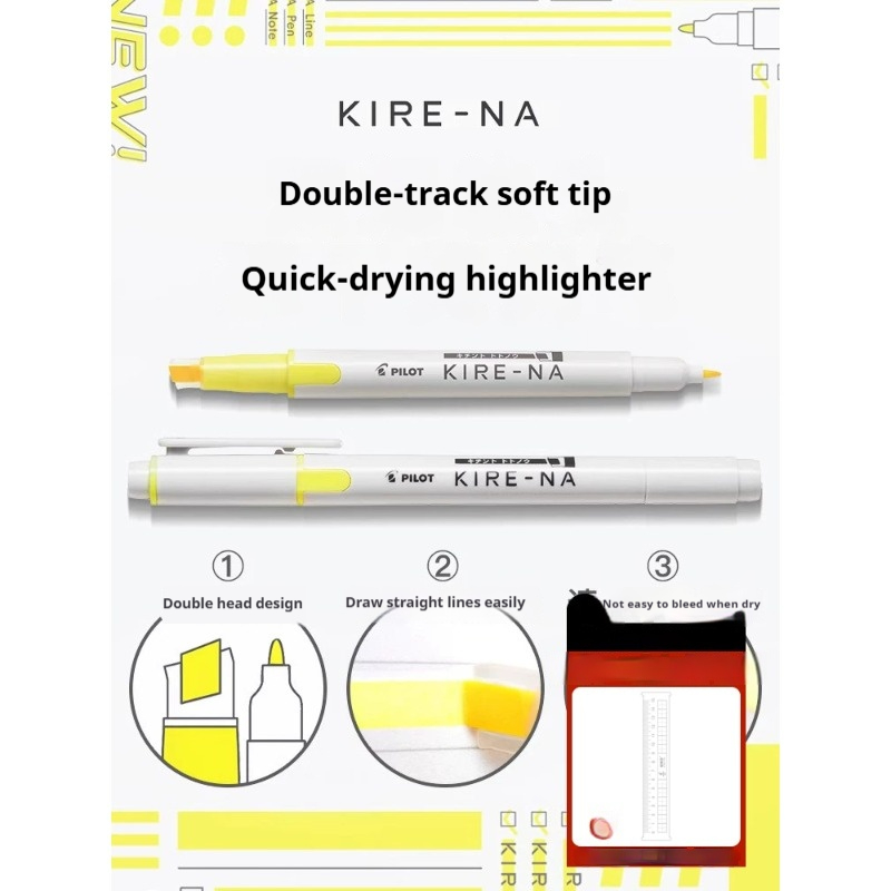 1/3/4/5/10 Stück PILOT KIRE-NA – Pastel Highlighter Set Double Ended Bewertung und Preis