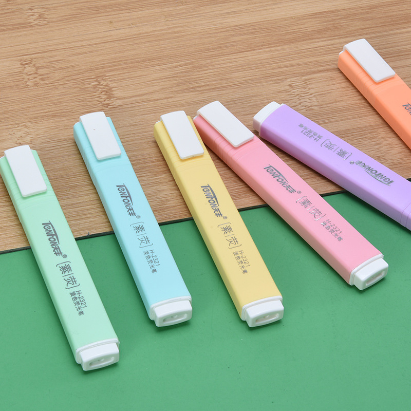 6 Teile/satz Flache Form Blass – Pastel Highlighter Set Double Ended Bewertung und Preis